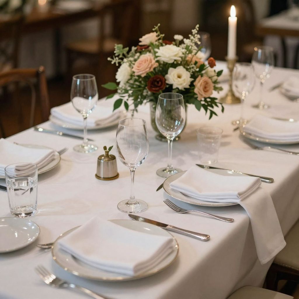 nappe de table + serviette de table